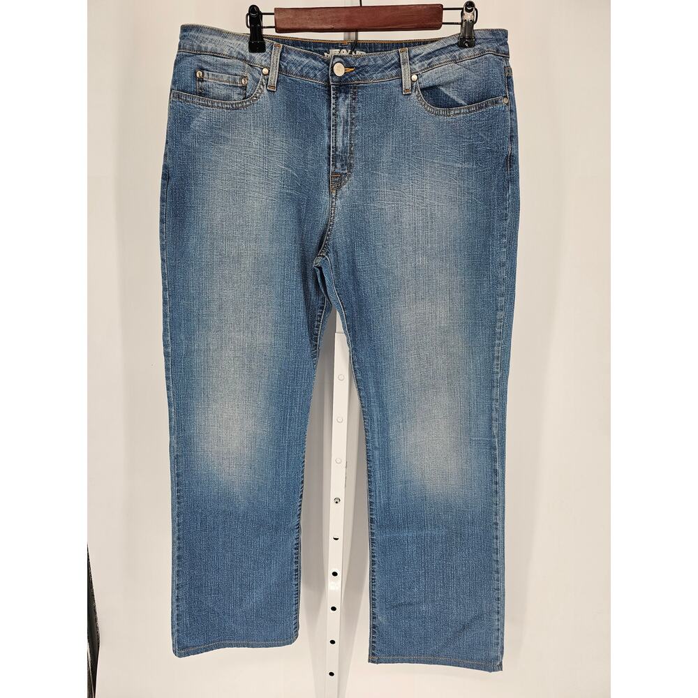 Jeans Votre Nom Womens Button Closer Blue Mid Rise Balt Loop Casual Jean Size 16